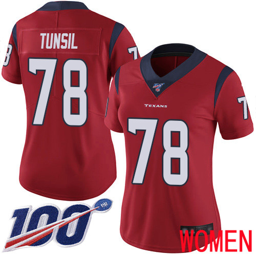 Houston Texans Limited Red Women Laremy Tunsil Alternate Jersey NFL Football #78 100th Season Vapor Untouchable->youth nfl jersey->Youth Jersey